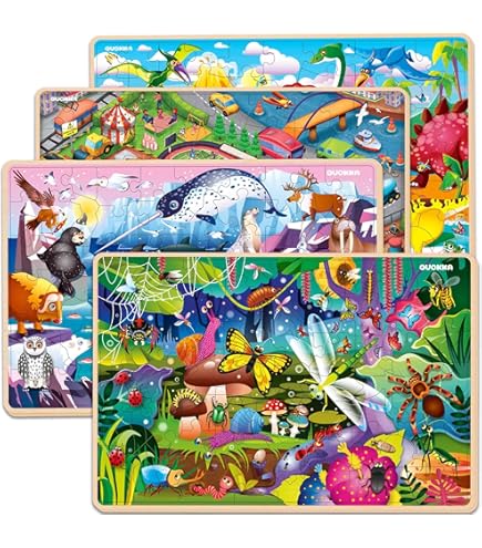 Amazon.co.jp: BeginAgainジャンボAnimal Parade A - Zパズル – 木製